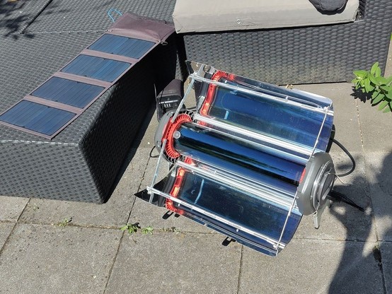GoSun Fusion solar cooker in action